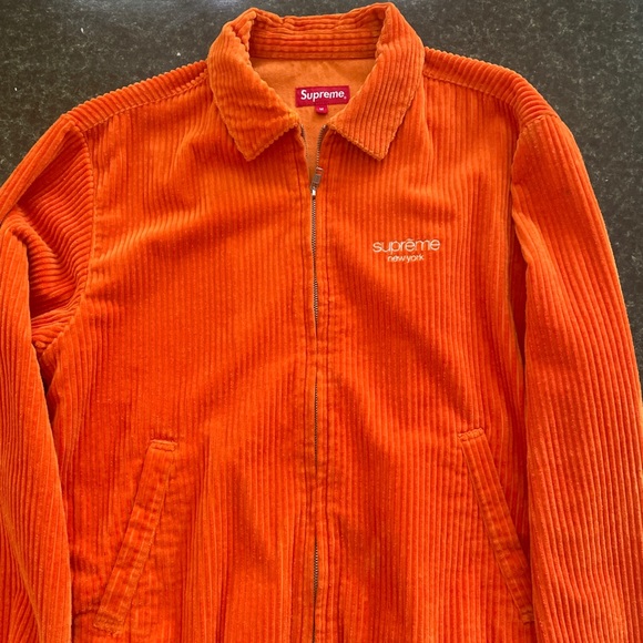 Harrington Jacket Mens Orange Corduroy Jacket Mens Jacket Supreme